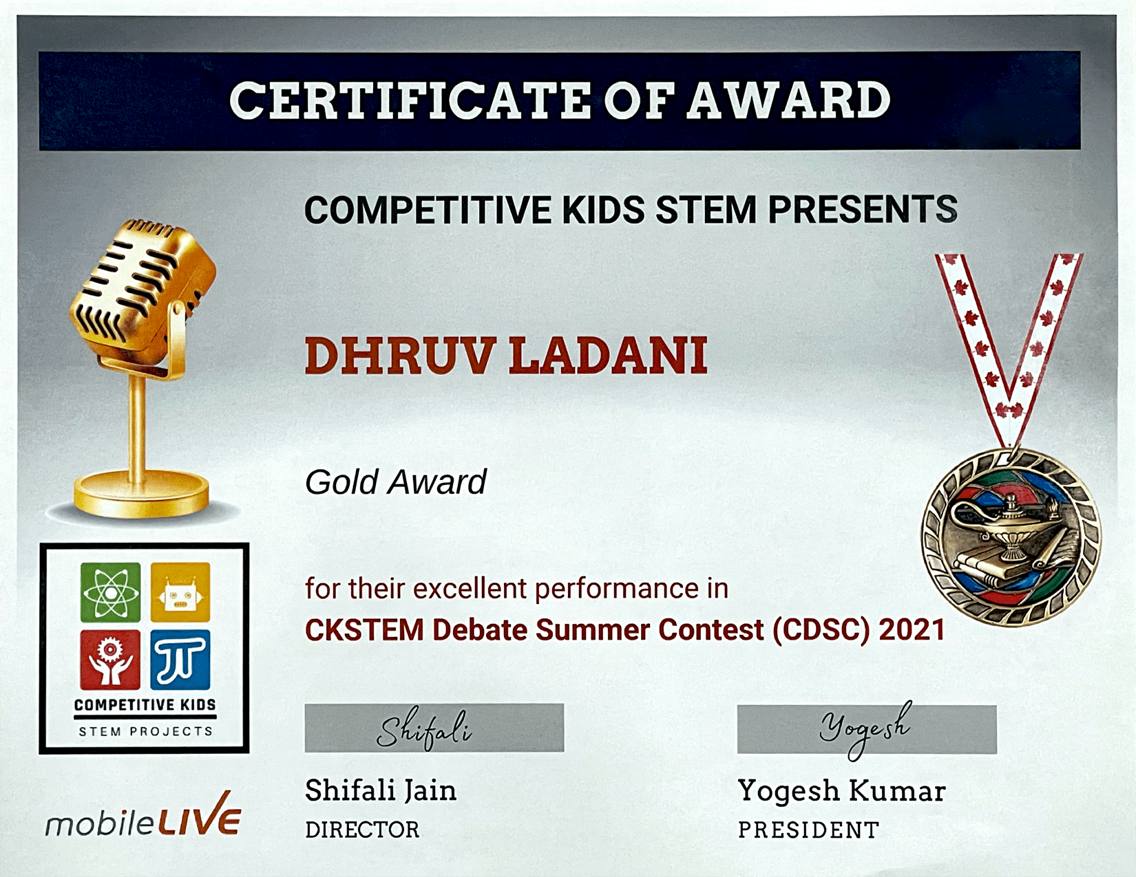 certificate