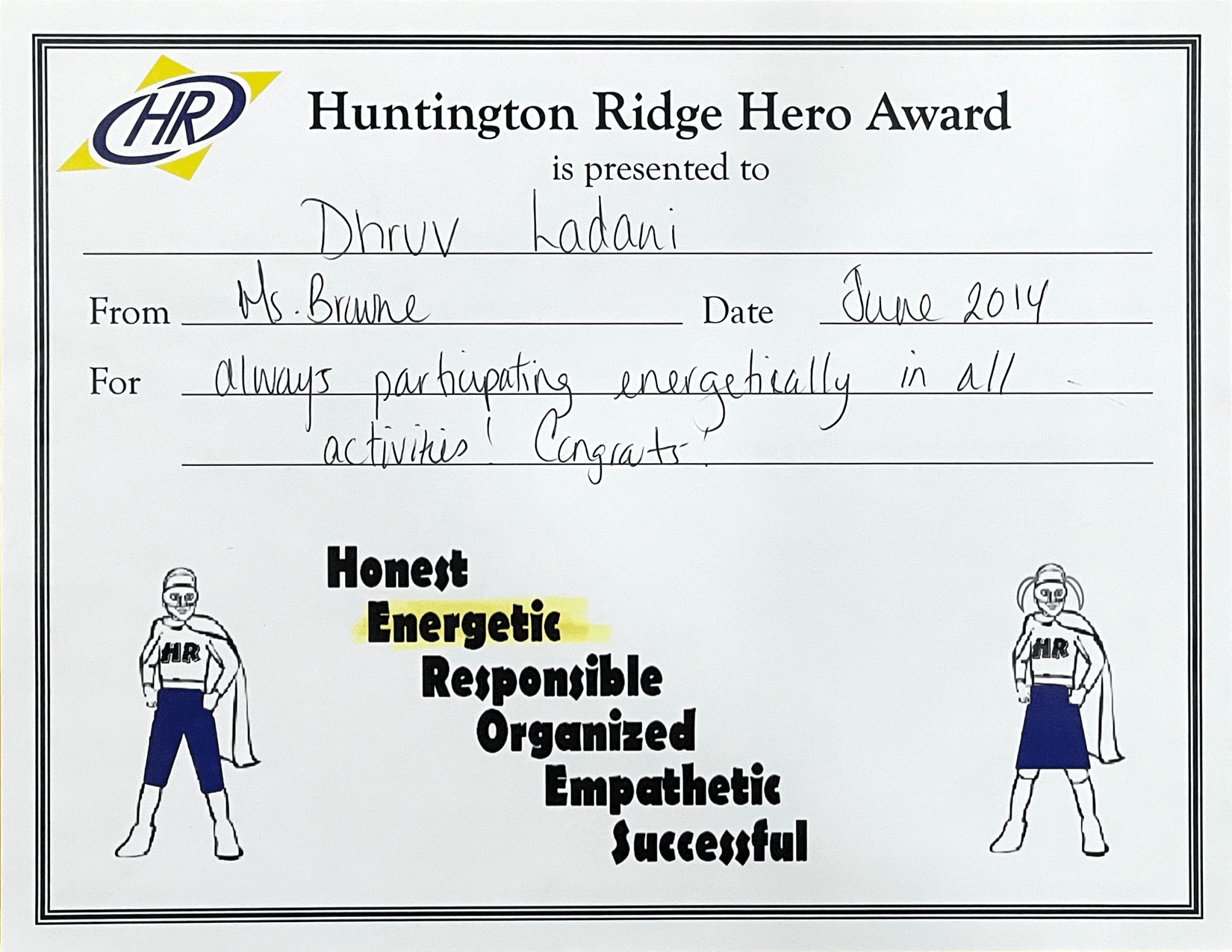 certificate