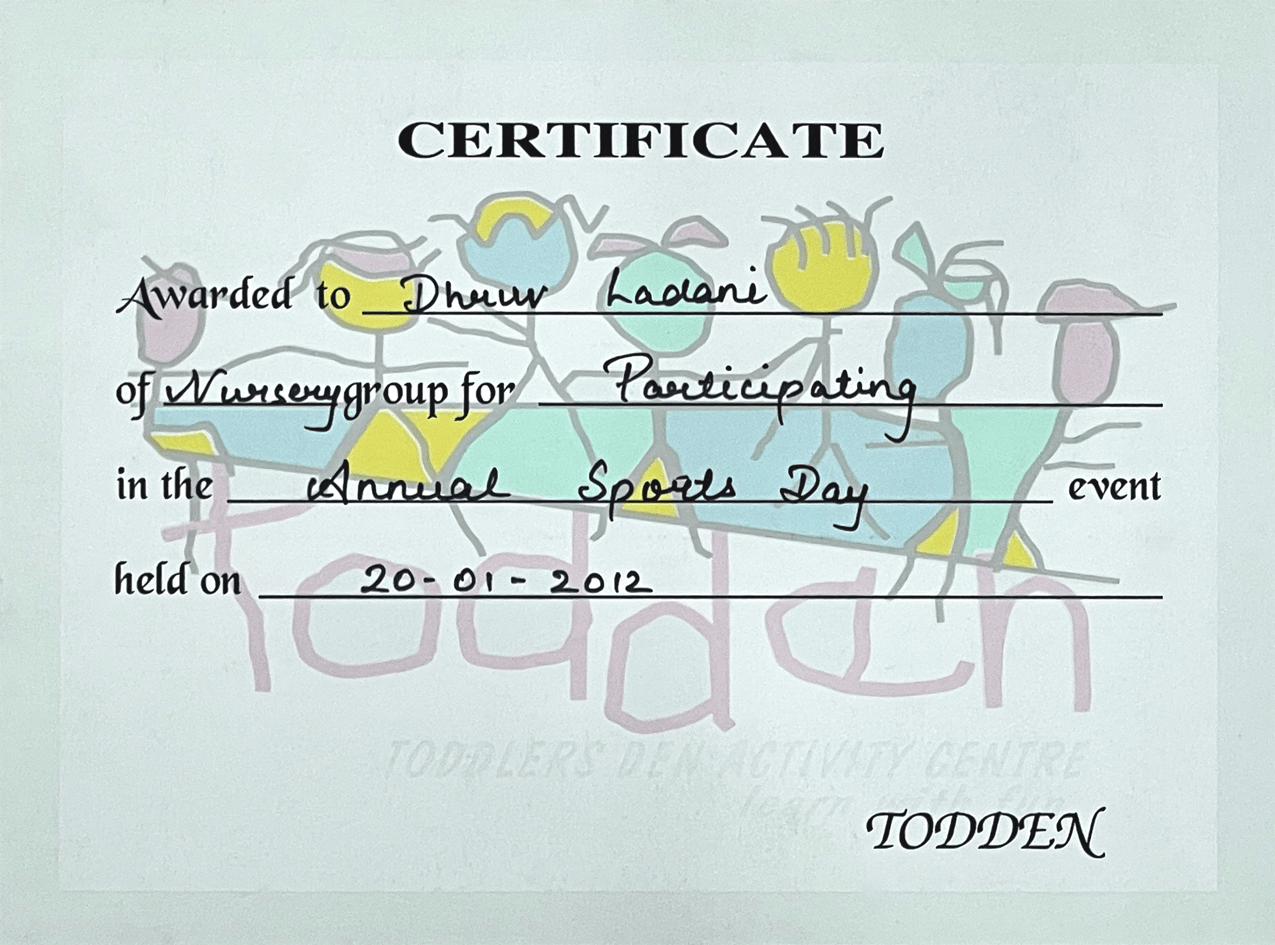 certificate