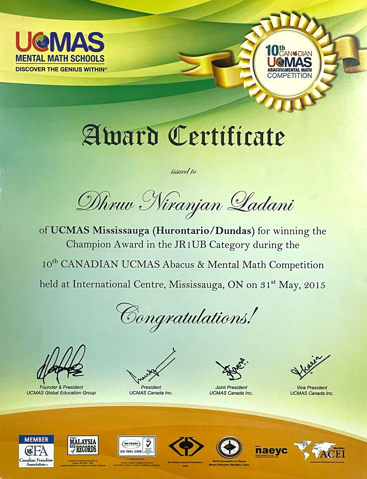 certificate