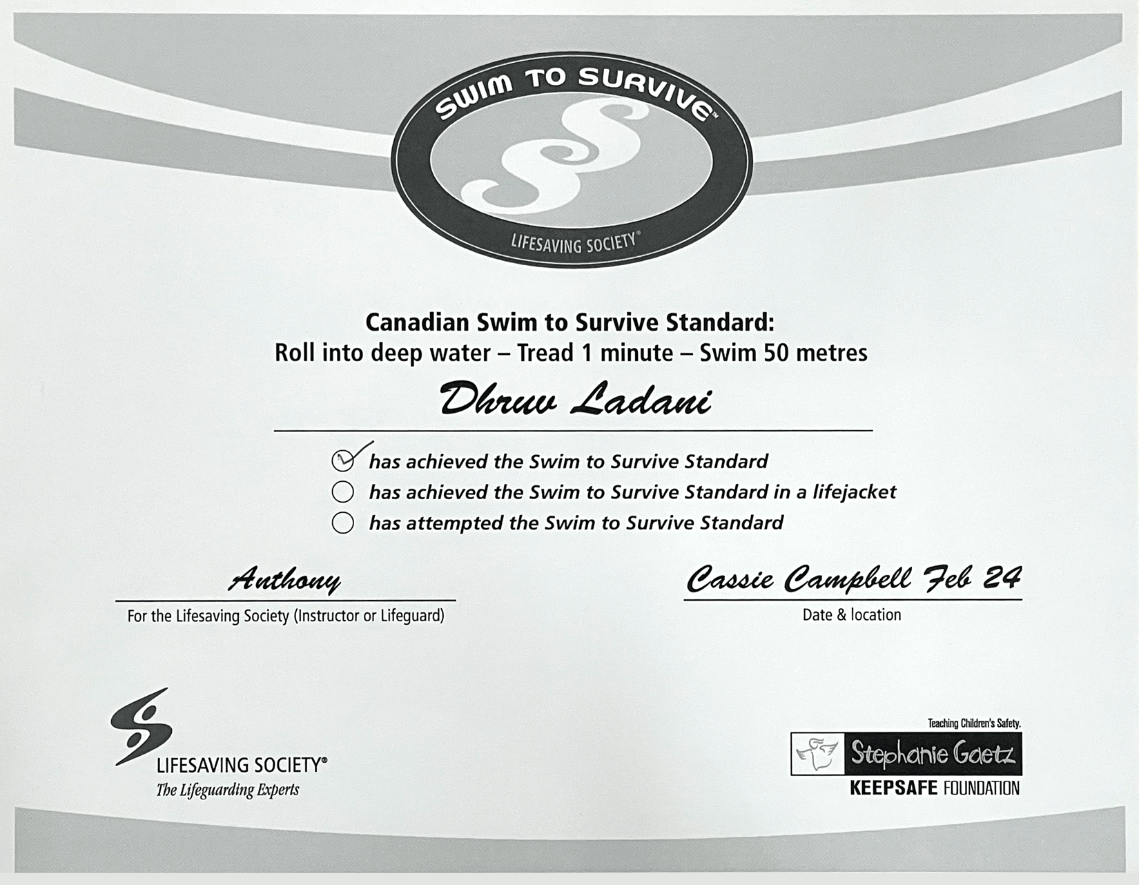 certificate