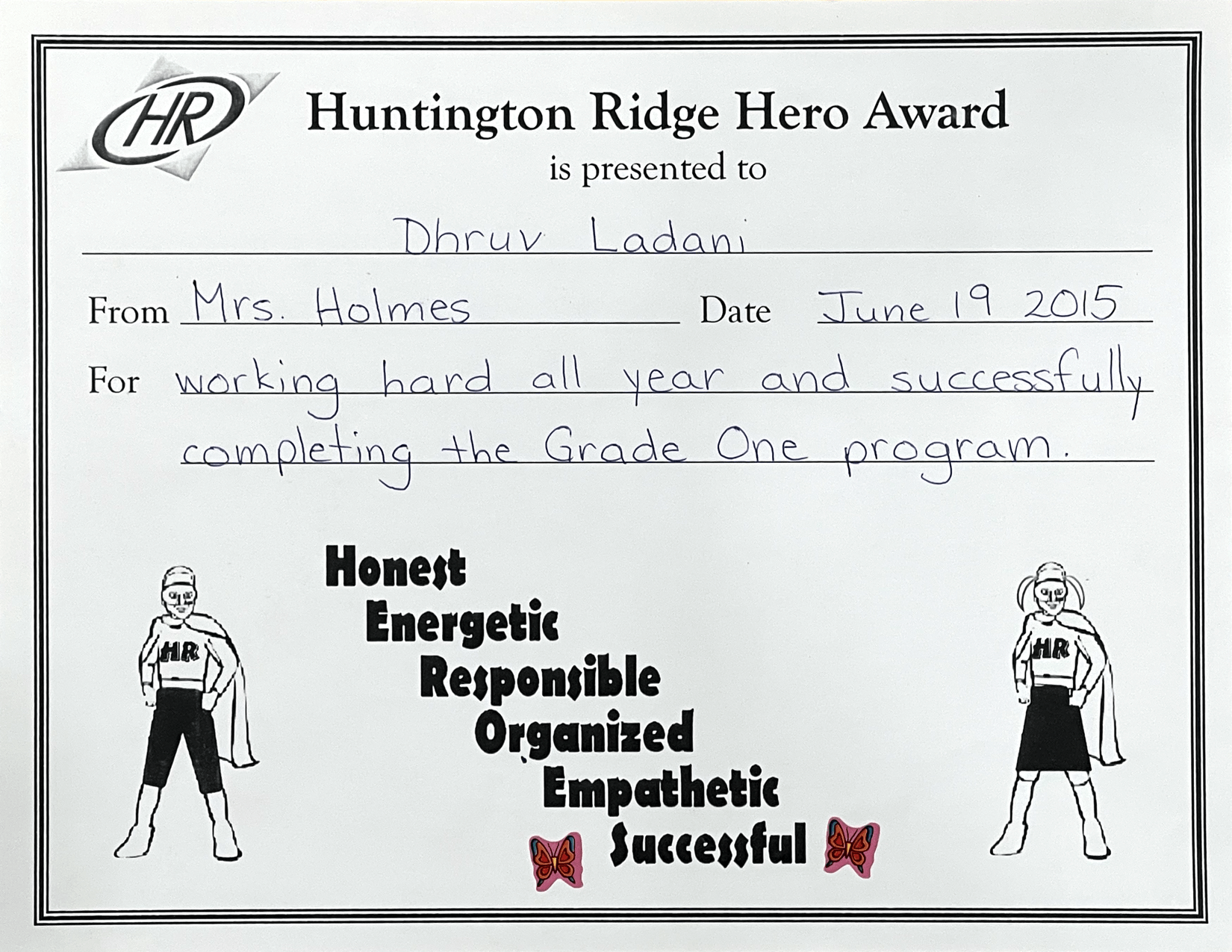 certificate