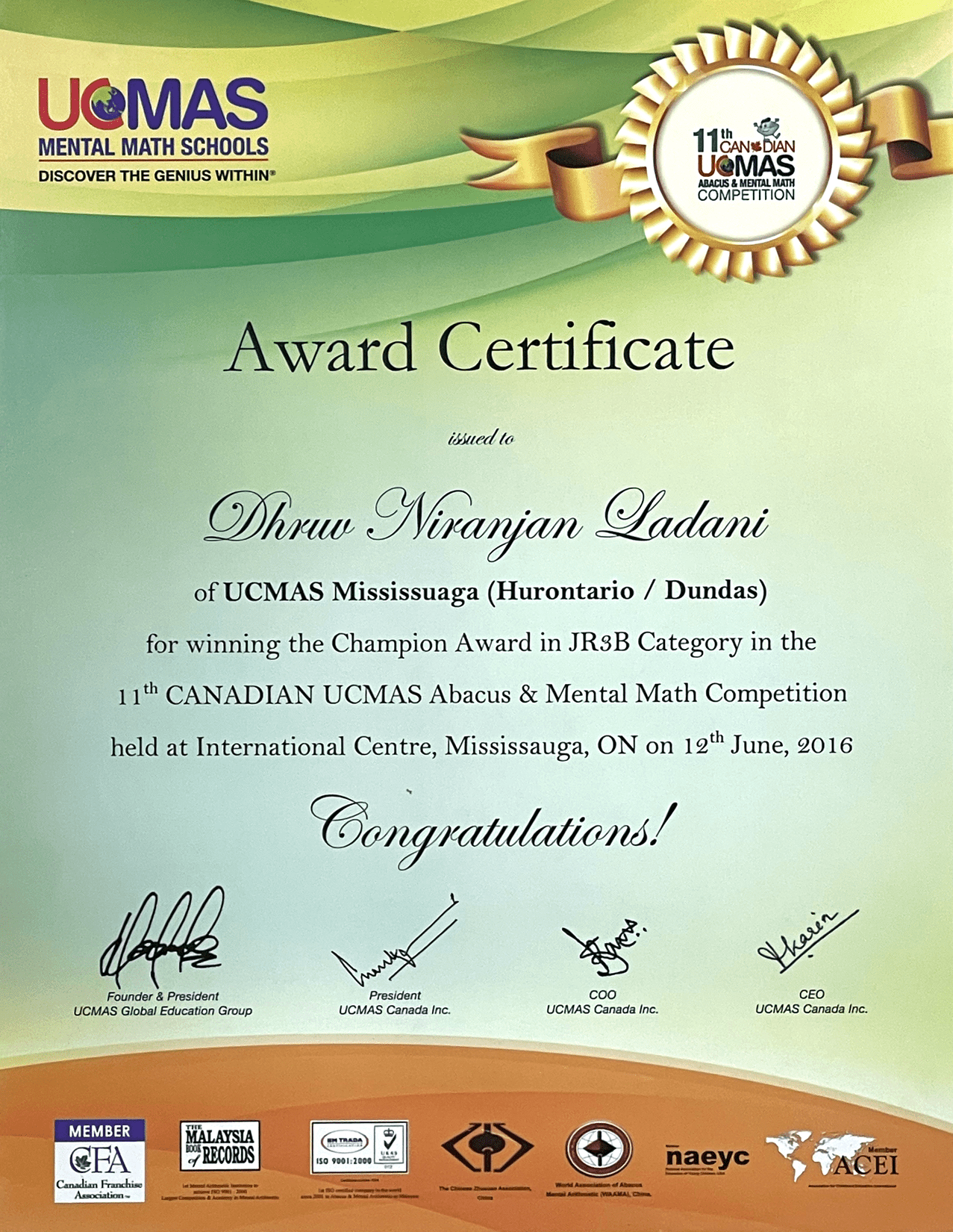 certificate