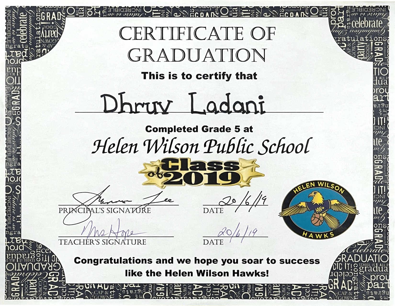 certificate