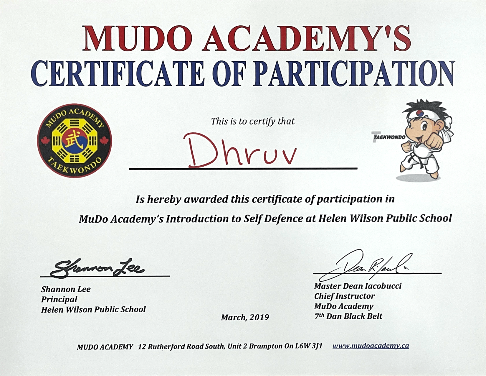 certificate