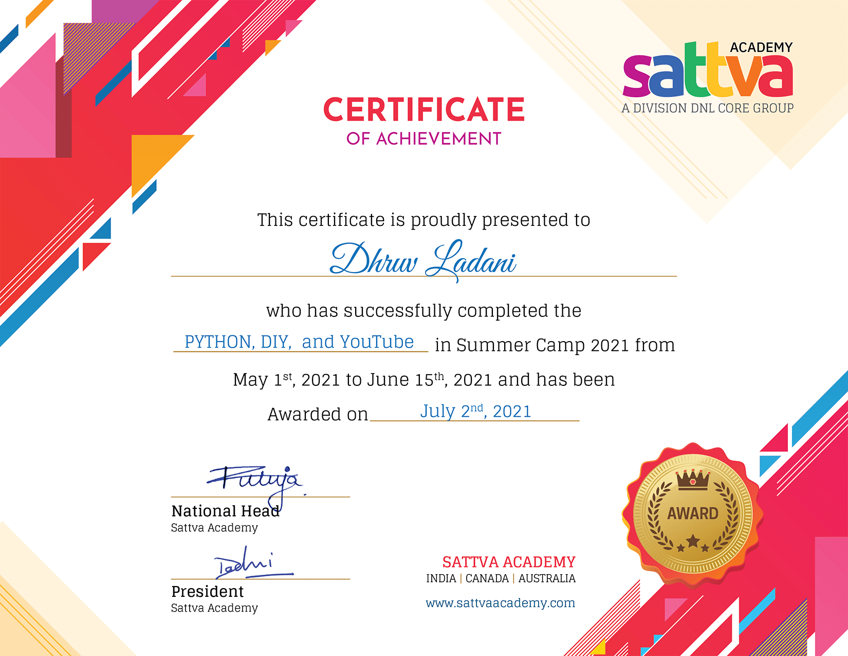 certificate